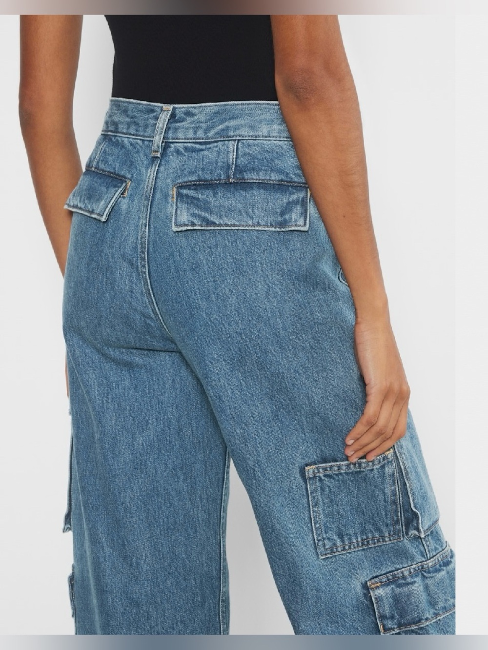 Aritzia Denim Forum 100% cotton The 90s Millie Hi-Rise Cargo jeans women's 29 - Picture 9 of 11